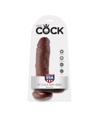 KING COCK 8 PENE REALISTICO MARRON 203 CM