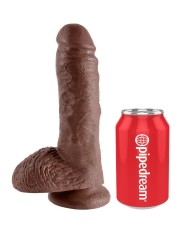 KING COCK 8 PENE REALISTICO MARRON 203 CM