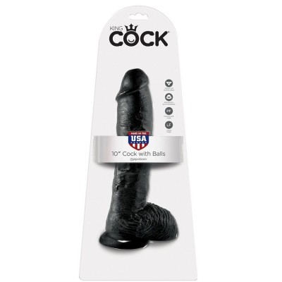 KING COCK PENE REALISTICO NEGRO 254 CM