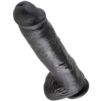 KING COCK PENE REALISTICO NEGRO 28 CM