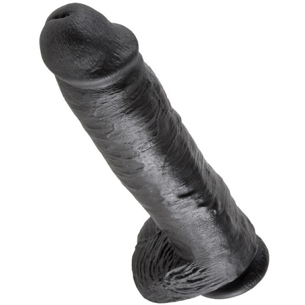 KING COCK PENE REALISTICO NEGRO 28 CM
