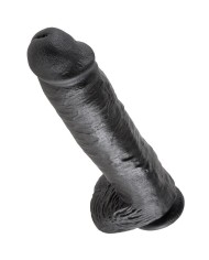 KING COCK PENE REALISTICO NEGRO 28 CM