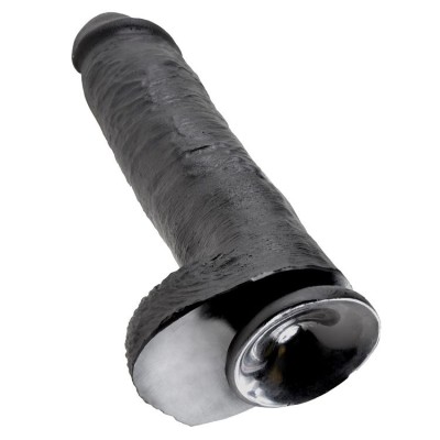 KING COCK PENE REALISTICO NEGRO 28 CM