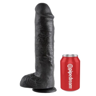 KING COCK PENE REALISTICO NEGRO 28 CM