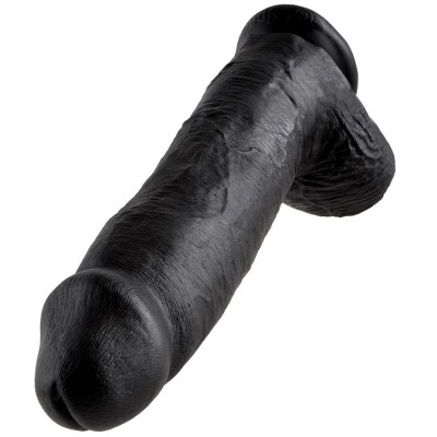 KING COCK PENE REALISTICO NEGRO 3048 CM