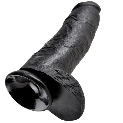 KING COCK PENE REALISTICO NEGRO 3048 CM