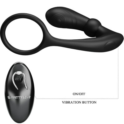 PRETTY LOVE WARREN ANILLO VIBRADOR ANAL NEGRO
