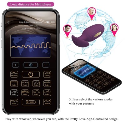 PRETTY LOVE JEFFERSON PLUG ANAL CONTROLADO POR APP LILA