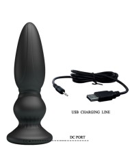 MR PLAY VIBRADOR POTENTE CONTROL REMOTO ANAL PLUG NEGRO