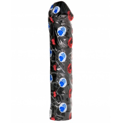 ALL BLACK DILDO GIGANTE FISTING SUAVE 32 CM