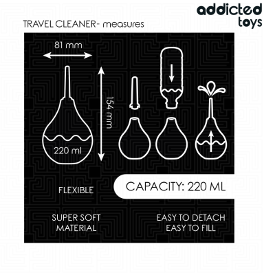 ADDICTED TOYS LIMPIADOR ANAL DE VIAJE TALLA L 220 ML