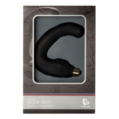 ROCKS OFF RUDE BOY MASAJEADOR DEL PUNTO G MASCULINO 7 V NEGRO