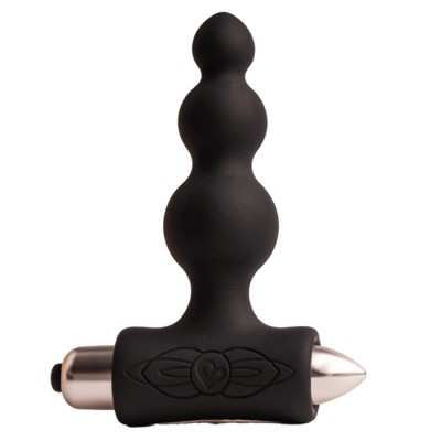ROCKS OFF PETITE SENSATIONS BUBBLES PLUG ANAL VIBRADOR NEGRO