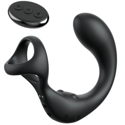 MASAJEADOR DE PROSTATA CON ANILLO VIBRADOR Y CONTROL REMOTO