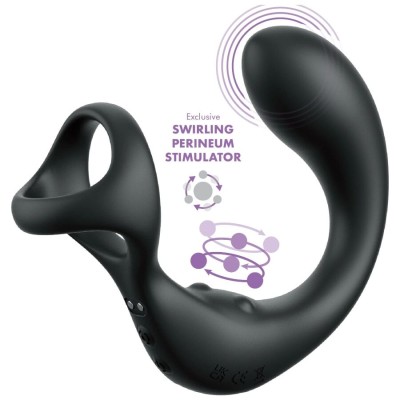 MASAJEADOR DE PROSTATA CON ANILLO VIBRADOR Y CONTROL REMOTO