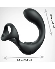 MASAJEADOR DE PROSTATA CON ANILLO VIBRADOR Y CONTROL REMOTO