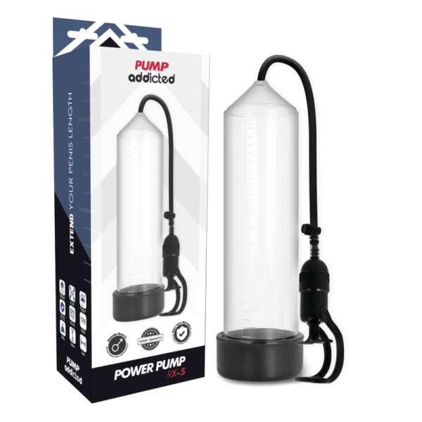 PUMP ADDICTED BOMBA ERECCION RX5 TRANSPARENTE