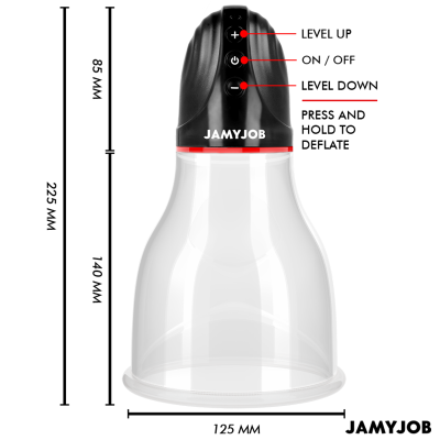 JAMYJOB XPAND LITE BOMBA AUTOMATICA DE TESTICULOS 3 NIVELES DE SUCCIONADOR GRIS