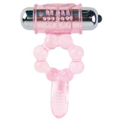 BAILE ANILLO SILICONA 10 RITMOS LENGUA CON VIBRACION ROSA