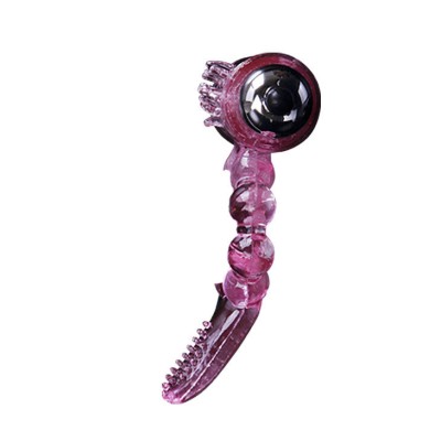 BAILE ANILLO SILICONA 10 RITMOS LENGUA CON VIBRACION ROSA