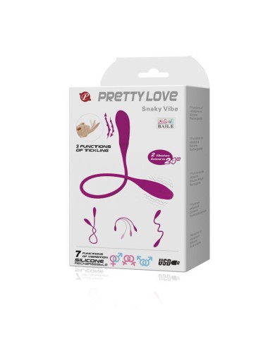 PRETTY LOVE SMART SNAKY VIBE VIBRADOR 7 V 3 TICKLING PRETTY LOVE SMART SNAKY VIBE VIBRADOR 7 V 3 TICKLING