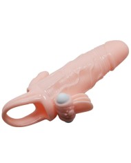 BAILE BRAVE MAN FUNDA PENE ANAL Y CLITORIS VIBRADOR 165 CM NATURAL