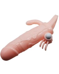 BAILE BRAVE MAN FUNDA PENE ANAL Y CLITORIS VIBRADOR 165 CM NATURAL
