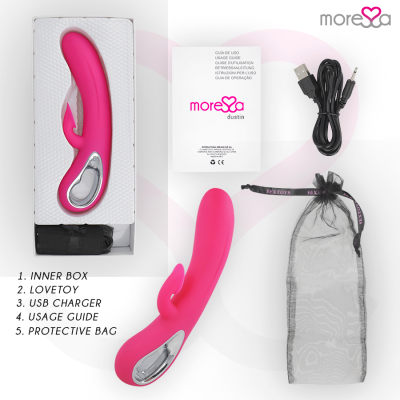 MORESSA DUSTIN SUCCIONADOR CLITORIAL Y POTENTE VIBRACION PREMIUM SILICONE RECARGABLE