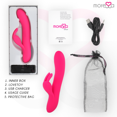 MORESSA ETHAN EFECTO WAVE MAS POTENTE VIBRACION PREMIUM SILICONE RECARGABLE