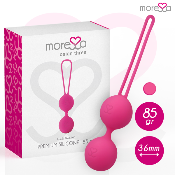 MORESSA OSIAN THREE ENTRENAMIENTO SUELO PELVICO 85 gr PREMIUM SILICONA ROSA