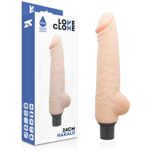 LOVECLONE HARALD VIBRADOR REALISTICO SELF LUBRICATION 24 CM O 4 CM