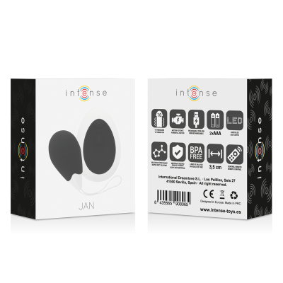 INTENSE JAN HUEVO VIBRADOR CONTROL REMOTO NEGRO