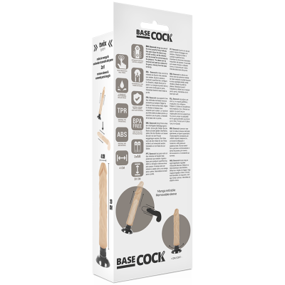BASECOCK VIBRADOR REALISTICO 2 1 NATURAL 20 CM O 4 CM