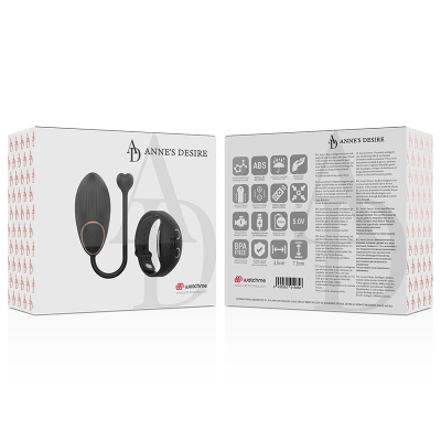ANNE S DESIRE HUEVO CONTROL REMOTO TECNOLOGIA WATCHME NEGRO