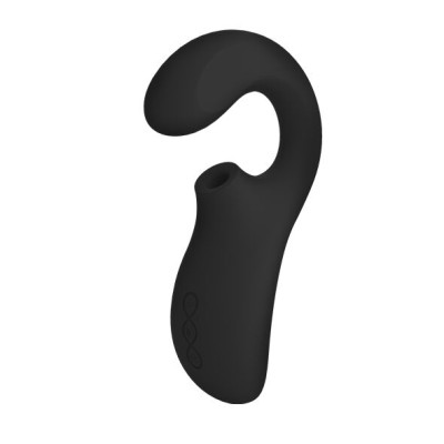 LELO ENIGMA DOBLE ESTIMULACION SUCCION MASAJEADOR NEGRO