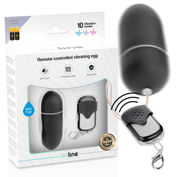 ONLINE HUEVO VIBRADOR CONTROL REMOTO L NEGRO