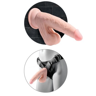 KING COCK PLUS 3D DILDO SWINGING BALLS 203 CM