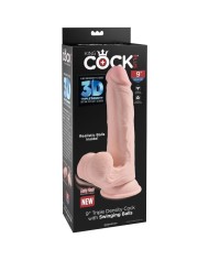 KING COCK PLUS 3D DILDO SWINGING BALLS 203 CM