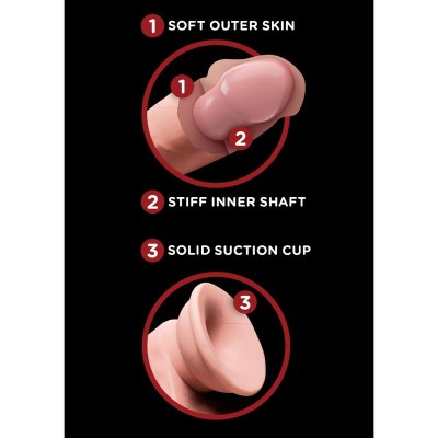 KING COCK PLUS 3D DILDO SWINGING BALLS 127 CM