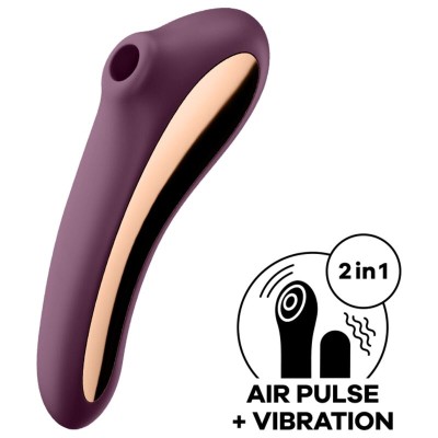 SATISFYER DUAL KISS ESTIMULADOR CLITORIS PURPURA