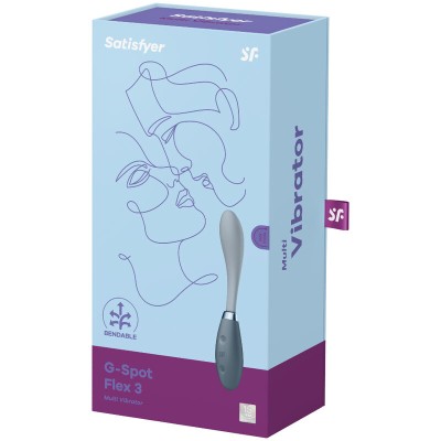 SATISFYER G SPOT FLEX 3 MULTI VIBRADOR GRIS