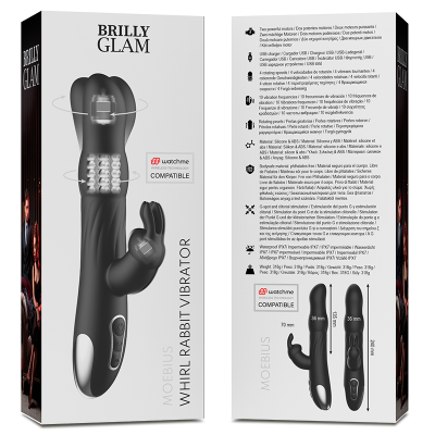 BRILLY GLAM MOEBIUS RABBIT VIBRATOR ROTATOR MANDO CONTROL REMOTO WATCHME