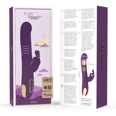 TREASURE BASTIAN RABBIT UP DOWN ROTADOR VIBRADOR MANDO CONTROL REMOTO WATCHME