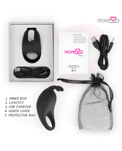 MORESSA BRAD PREMIUM SILICONE RECARGABLE NEGRO MORESSA BRAD PREMIUM SILICONE RECARGABLE NEGRO