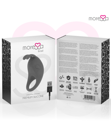 MORESSA BRAD PREMIUM SILICONE RECARGABLE NEGRO MORESSA BRAD PREMIUM SILICONE RECARGABLE NEGRO