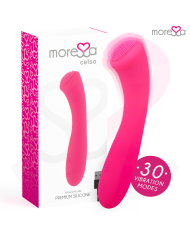 MORESSA CELSO MASAJEADOR DUO PUNTO G Y SUERO PELVICO PREMIUM SILICONE RECARGABLE