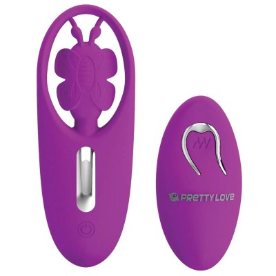 PRETTY LOVE DANCING BUTTERFLY ESTIMULADOR PARA BRAGUITA CON CONTROL REMOTO LILA