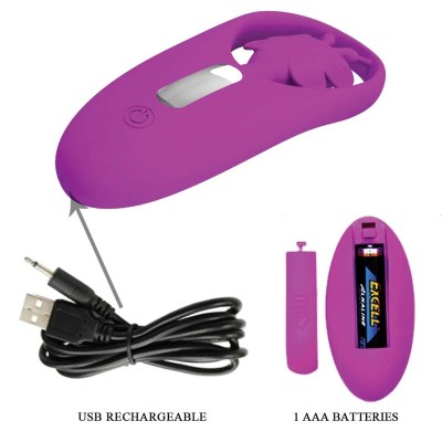 PRETTY LOVE DANCING BUTTERFLY ESTIMULADOR PARA BRAGUITA CON CONTROL REMOTO LILA