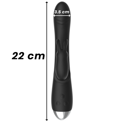 BLACKSILVER DJ ADAM ESTIMULADOR RABBIT SILICONA RECARGABLE NEGRO