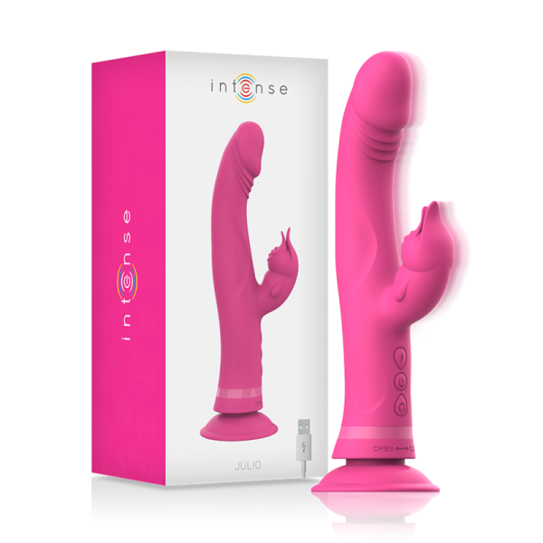 INTENSE JULIO VIBRADOR RABBIT SILICONA ROSA
